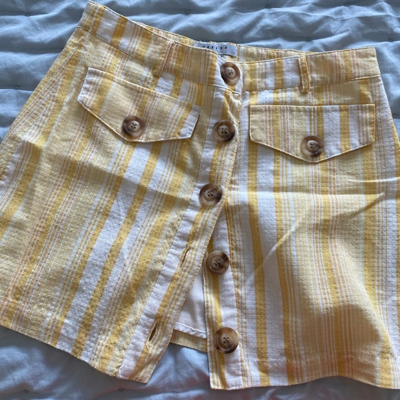 FavLux Yellow Striped Skirt - Picture 3 of 6